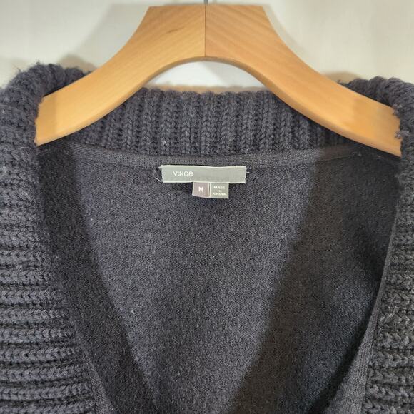 Vince 100% wool Charcoal blanket Coatigan Jacket - Picture 3 of 8